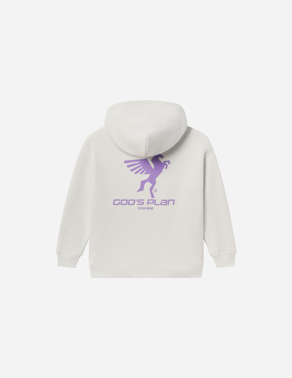 Elevated Faith God's Plan Racing Kids Hoodie - Icicle White