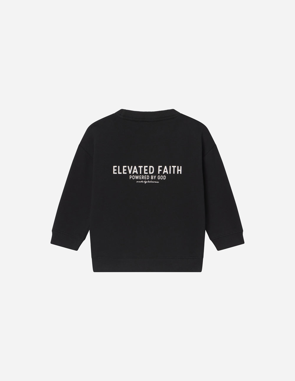 Elevated Faith Kingdom Club Black Kids Crewneck - Jet Black