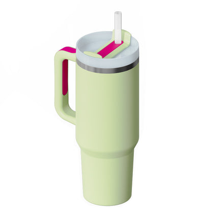 40 oz insulated tumbler with handle and straw – view 11