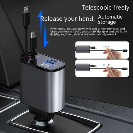 Retractable car charger – retractable cables