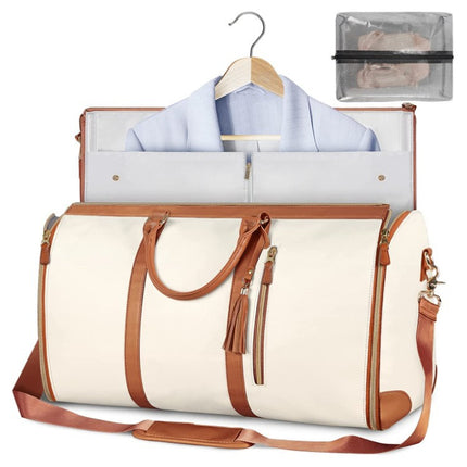 Foldable garment duffle bag – beige