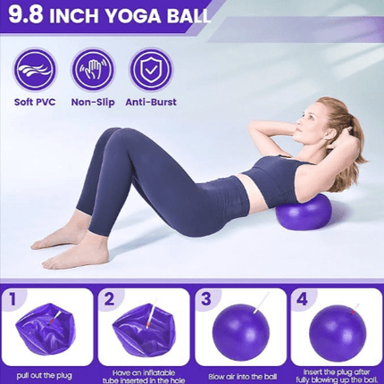 13-Piece Pilates & Yoga Set – Pilates Ring, Mini Ball, Resistance Bands, Grip Socks & BagPink2