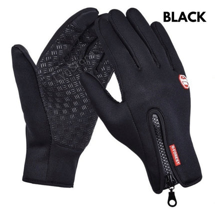 Touch screen winter gloves – black, palm and back