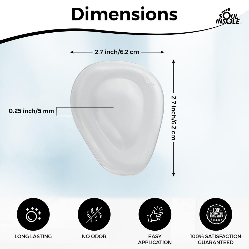 Soul Insole Metatarsal Pads - Reusable Ball of Foot Cushions
