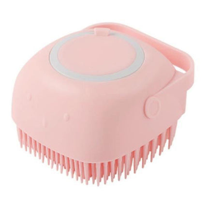 Silicone pet bath brush with shampoo dispenser – view 13