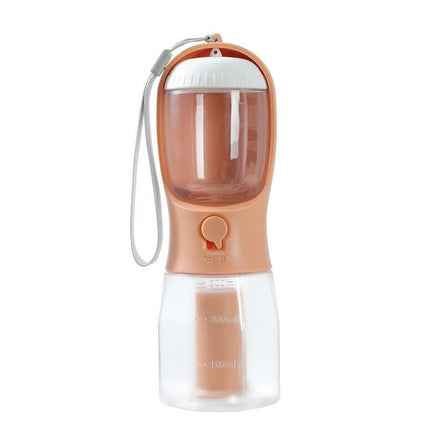 3-in-1 Portable Dog Water Bottle – Travel Water & Food Dispenser with Poop Bag Holder – Turquoise, view 6