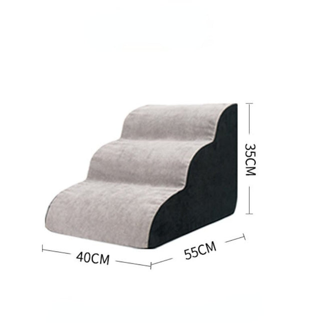 3-Step Foam Dog Stairs – Pet Steps for Bed & Couch for Small & Senior Dogs3 Steps4