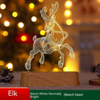 Elk – Wood Base / Warm White