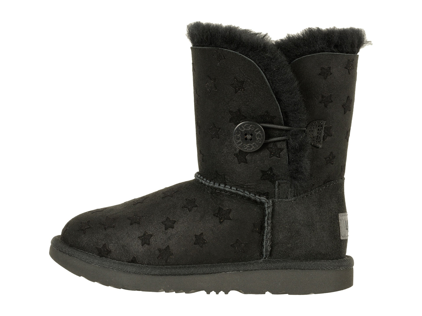 UGG Bailey Button II Stars Youth Boot - Black | Size 6 Youth / 7 Women