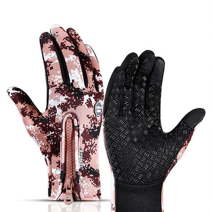 Touch screen winter gloves – pink camo