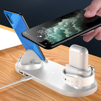6-in-1 Wireless Charging Station – Charging Dock for Phone, Earbuds & SmartwatchBlack3