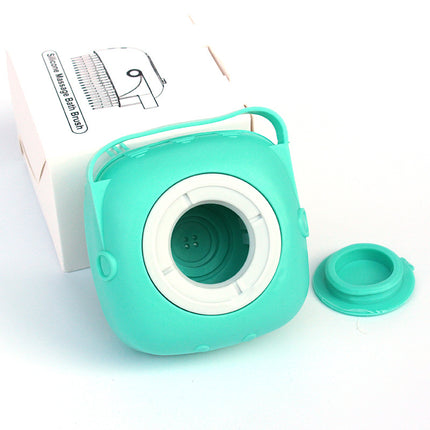 Silicone pet bath brush with shampoo dispenser – view 6