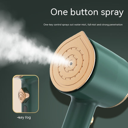 Mini handheld garment steamer – green spray mist