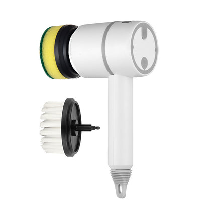 Electric spin scrubber with 3 brush heads – view 3