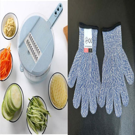 8-in-1 Mandoline Slicer – Vegetable Chopper, Grater & Julienne Cutter with ContainerBlue9
