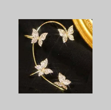 Butterfly ear cuff earrings – view 10