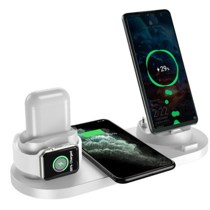 6-in-1 wireless charging station – white