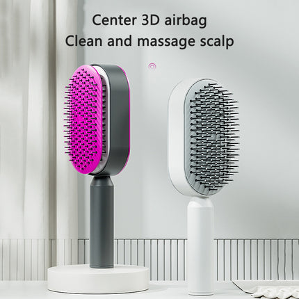 Self-cleaning hair brush – air cushion detail