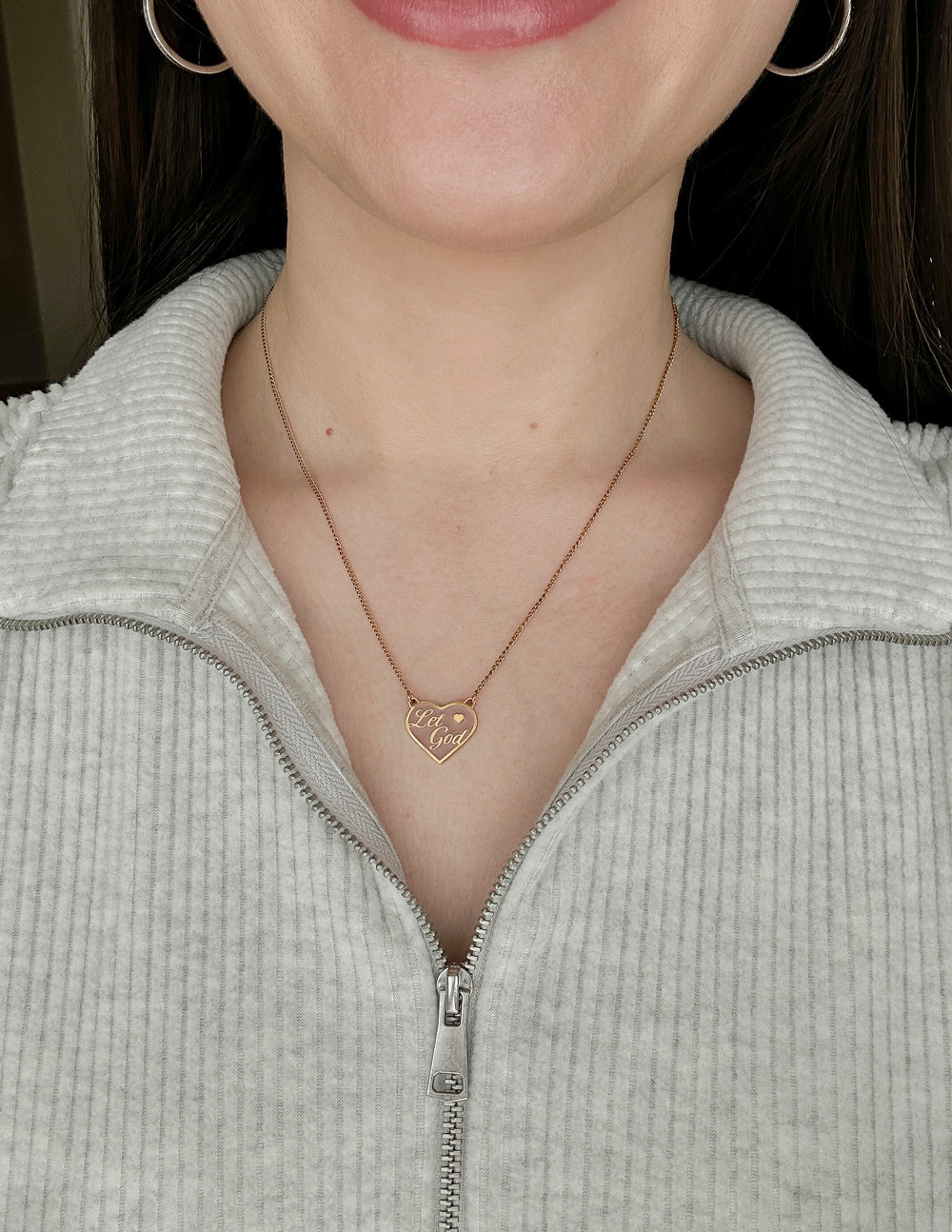 Elevated Faith Enamel Let God Necklace - Christian Jewelry