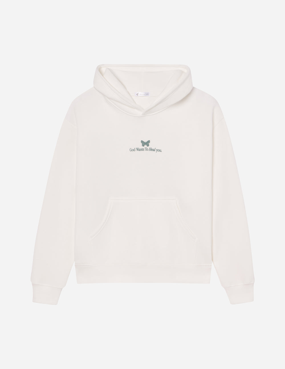 Elevated Faith God Heals Unisex Hoodie - Stalactite White