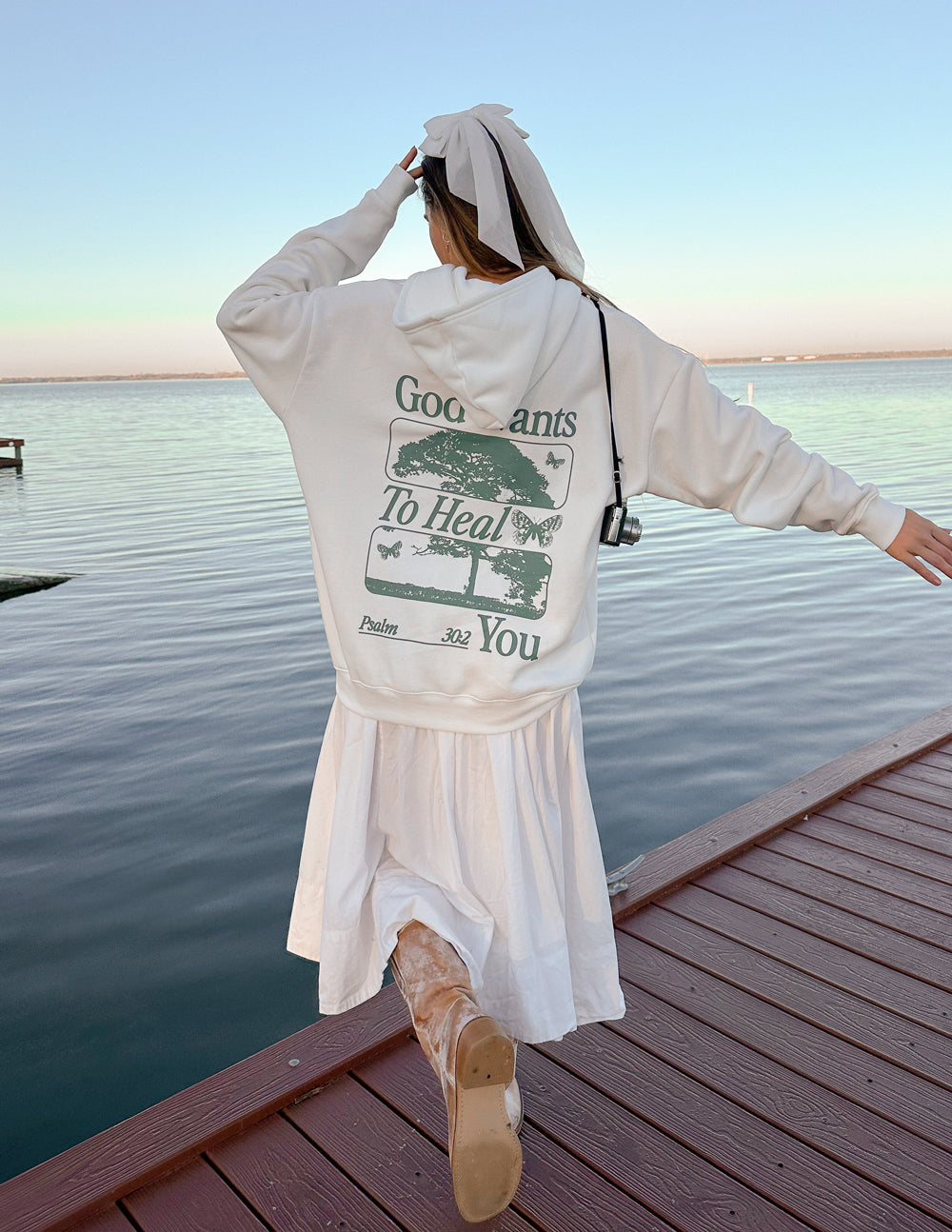 Elevated Faith God Heals Unisex Hoodie - Stalactite White