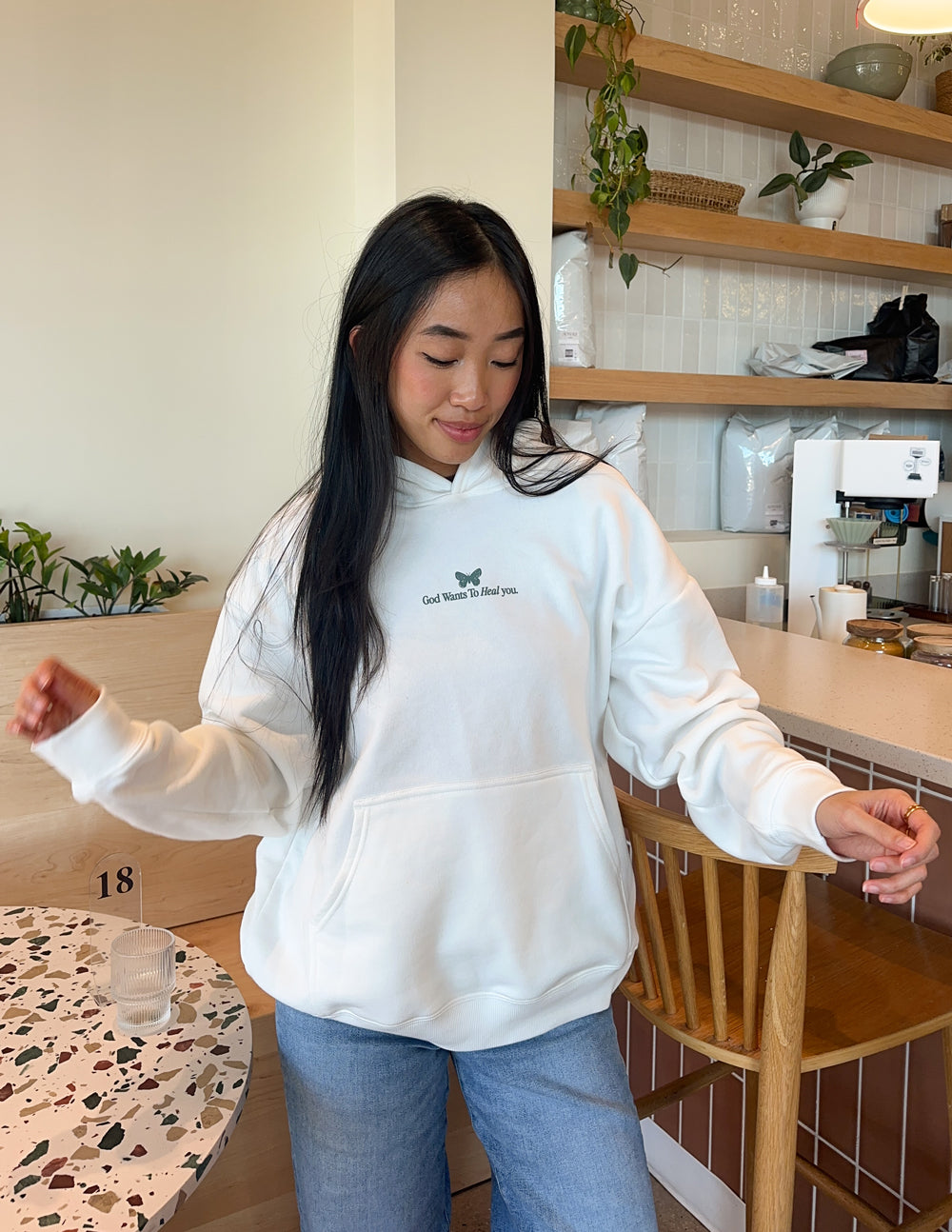 Elevated Faith God Heals Unisex Hoodie - Stalactite White