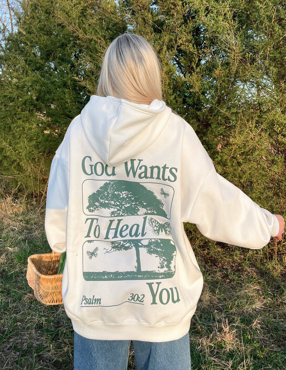 Elevated Faith God Heals Unisex Hoodie - Stalactite White