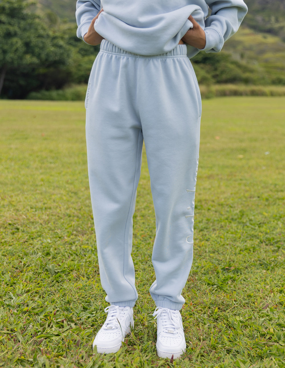 Elevated Faith God Is Here Unisex Sweatpant - Pearl Blue