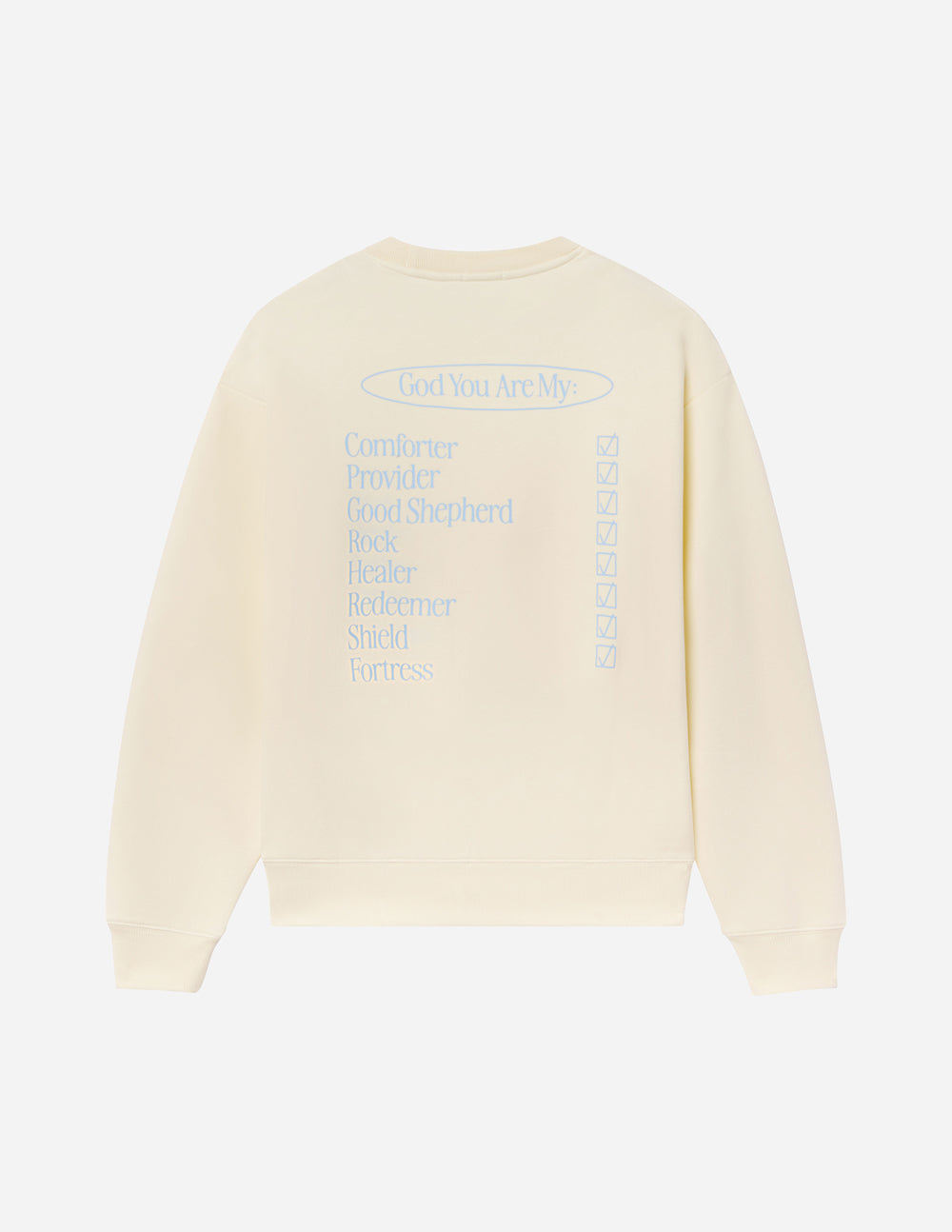 Elevated Faith God Is My Everything Unisex Crewneck - Warm Vanilla