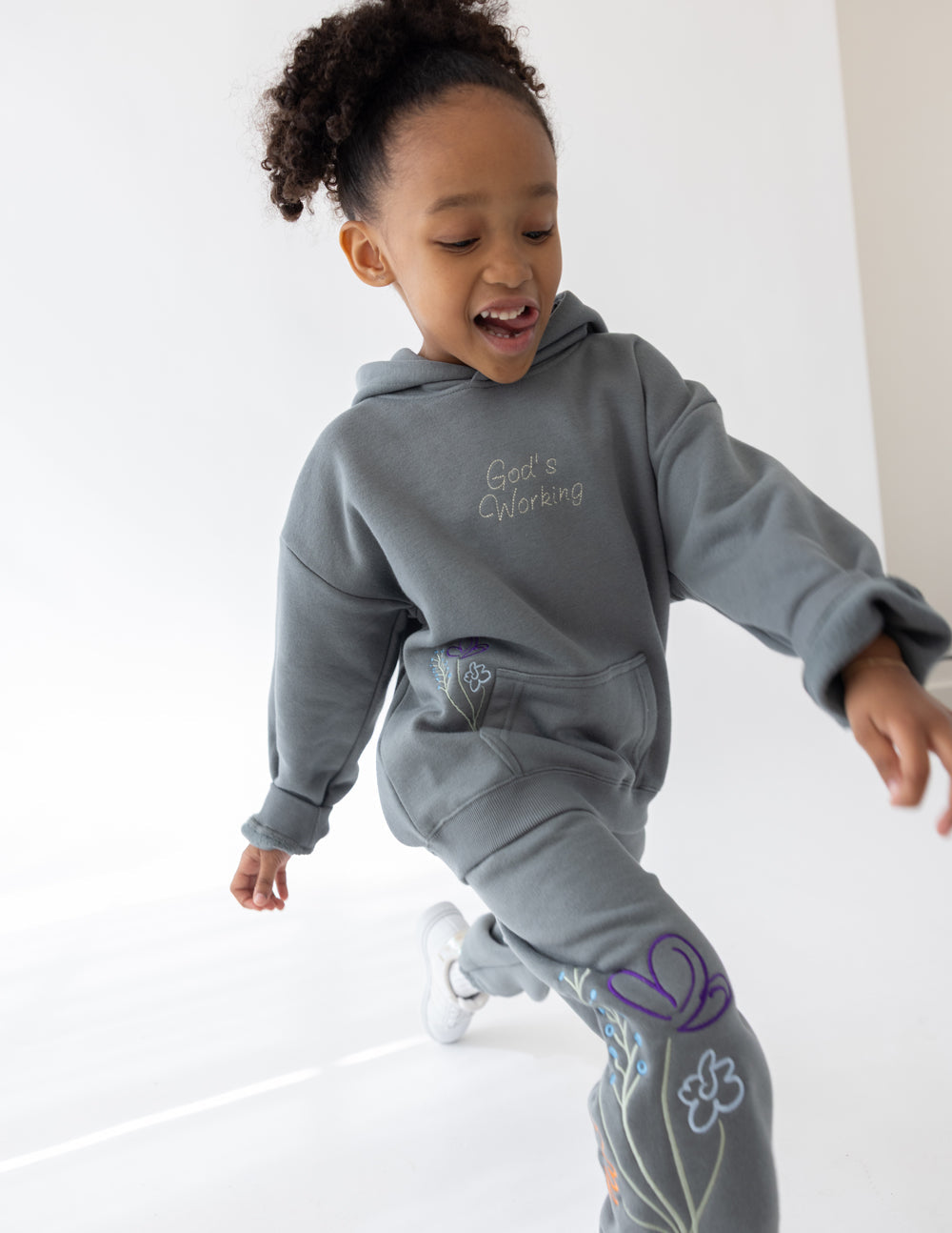 Elevated Faith God's Still Working Kids Hoodie - Eggplant