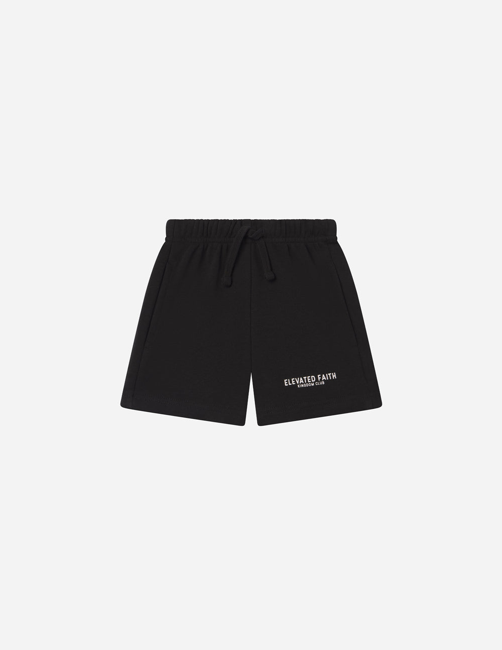 Elevated Faith Kingdom Club Black Kids Short - Christian Youth Shorts