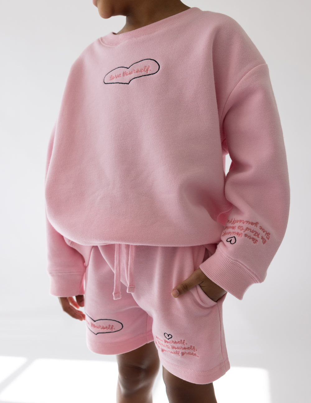 Elevated Faith Love Yourself Kids Short - Christian Youth Shorts 6Y