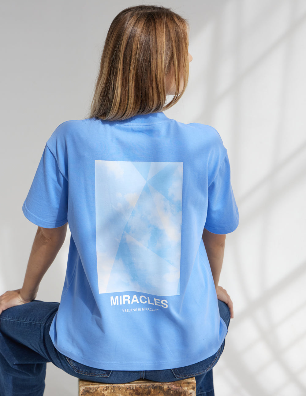 Elevated Faith Miracles Blue Unisex Christian T-Shirt - Psalm 77:14 Graphic Tee Shirt