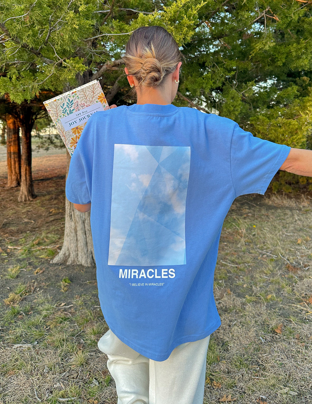 Elevated Faith Miracles Blue Unisex Christian T-Shirt - Psalm 77:14 Graphic Tee Shirt