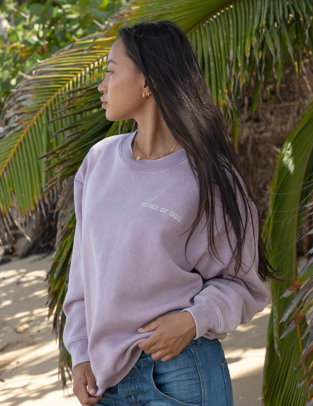 Elevated Faith Peace of God Unisex Crewneck - Vintage Orchid