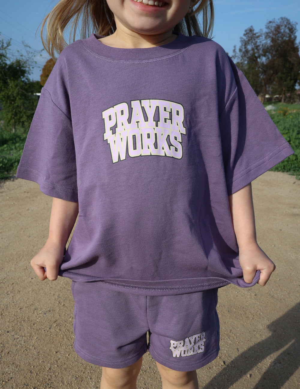 Elevated Faith Prayer Works Kids Tee - Christian Youth T-Shirt