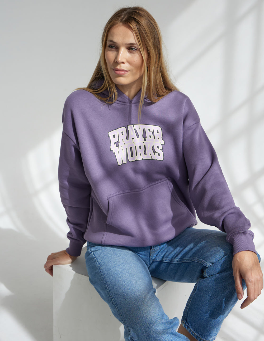 Elevated Faith Prayer Works Unisex Hoodie - Eggplant