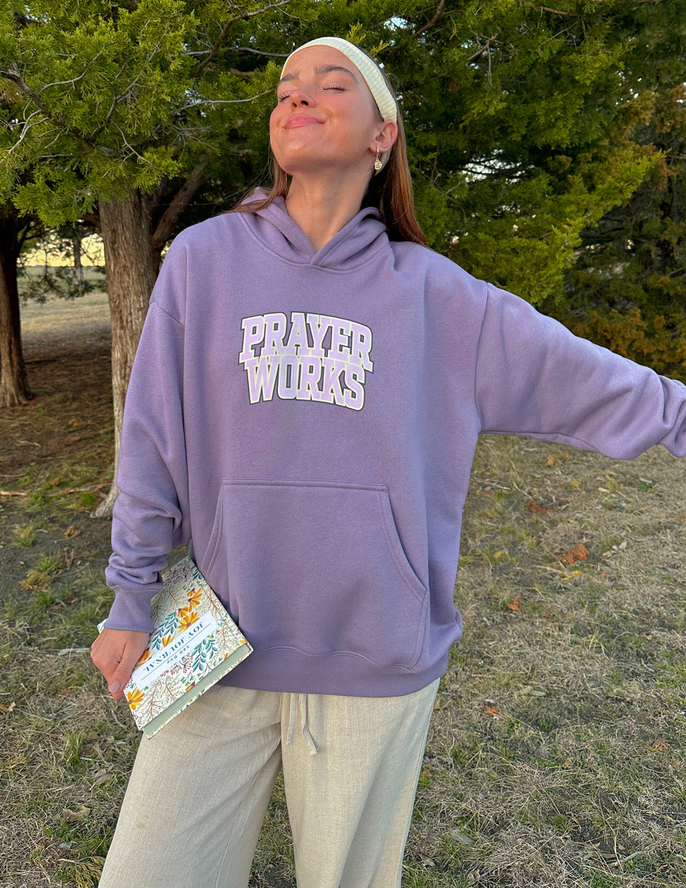 Elevated Faith Prayer Works Unisex Hoodie - Eggplant