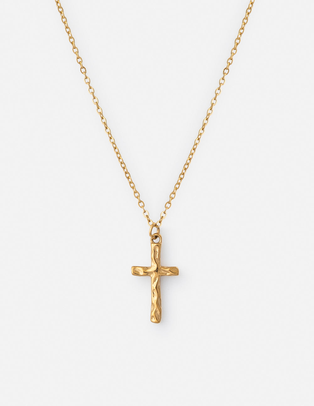 Elevated Faith Textured Cross Necklace - Christian Jewelry