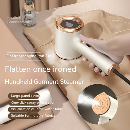 Mini handheld garment steamer – beige, flat ironing