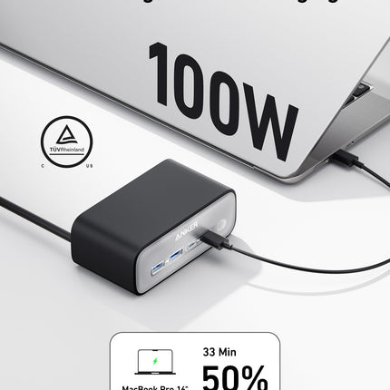 Anker 7 - in - 1 USB - C Charging Station (100W) BOA Black