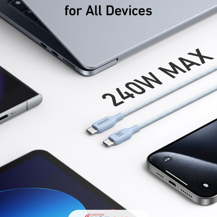 Anker <b>543</b> USB - C to USB - C Cable (Bio - Braided) 10 ft