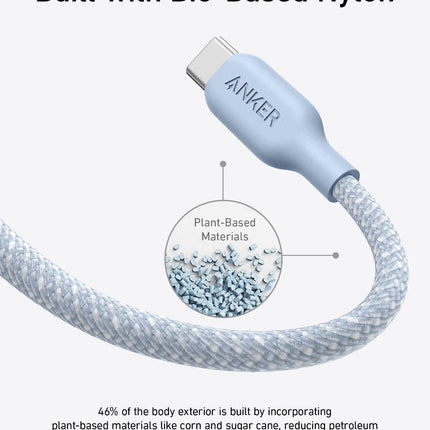 Anker <b>543</b> USB - C to USB - C Cable (Bio - Braided) 6 ft