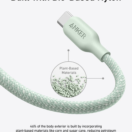 Anker <b>543</b> USB - C to USB - C Cable (Bio - Braided) 6 ft