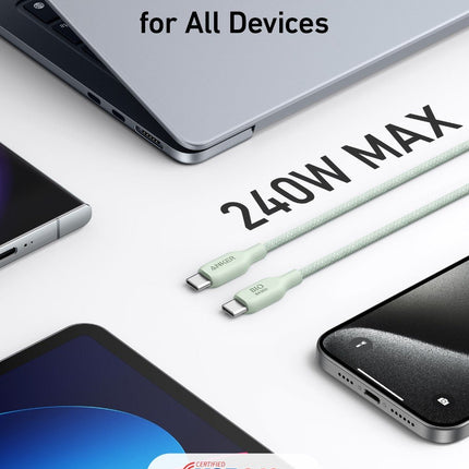 Anker <b>543</b> USB - C to USB - C Cable (Bio - Braided) 6 ft