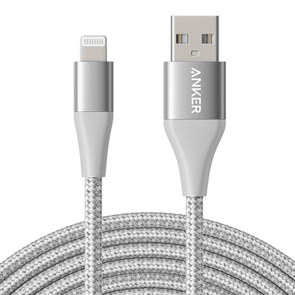 Anker <b>551</b> USB - A to Lightning Cable (3 ft / 6 ft / 10 ft) Silver