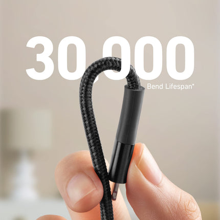 Anker <b>551</b> USB - A to Lightning Cable (3 ft / 6 ft / 10 ft) Black