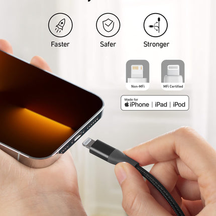 Anker <b>551</b> USB - A to Lightning Cable (3 ft / 6 ft / 10 ft) Black