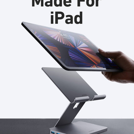 Anker <b>551</b> USB - C Hub (8 - in - 1, Tablet Stand) Gray