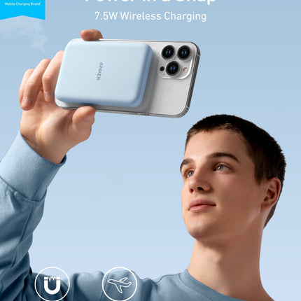 Anker <b>621</b> Magnetic Battery (MagGo) Misty Blue